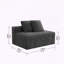 Canapé modulaire modulaire, velours côtelé moelleux, sans assemblage requis, gris-32223964