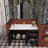French black retro bathroom Vanity