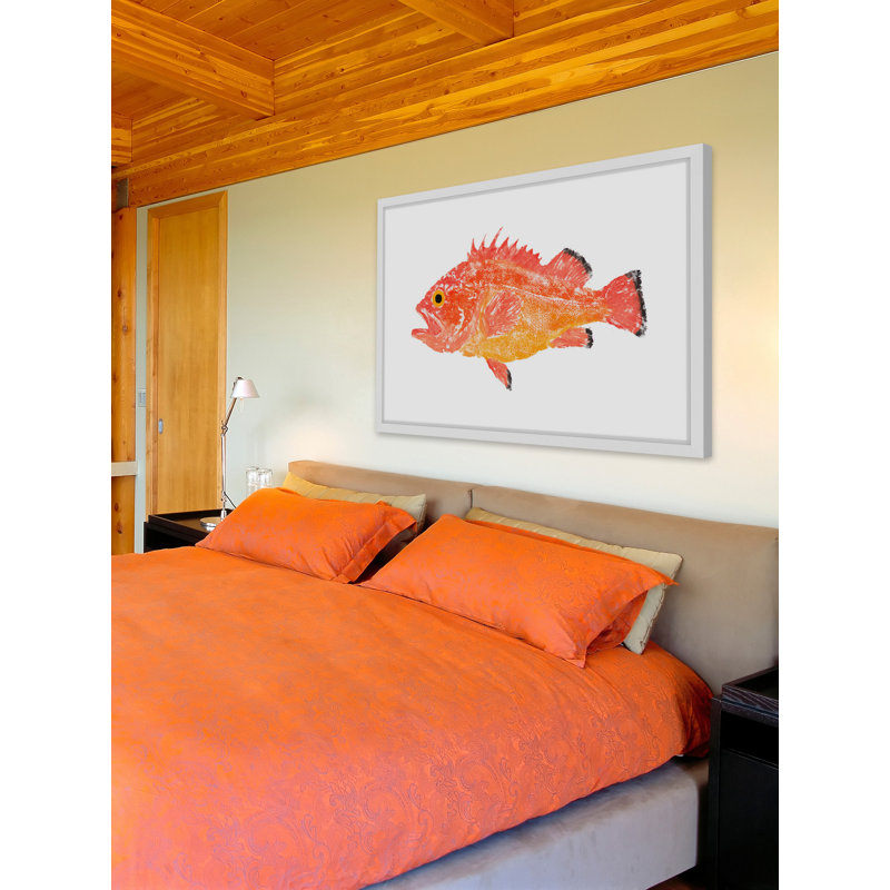 Yelloweye Rockfish Framed Canvas Print in Vibrant Colors