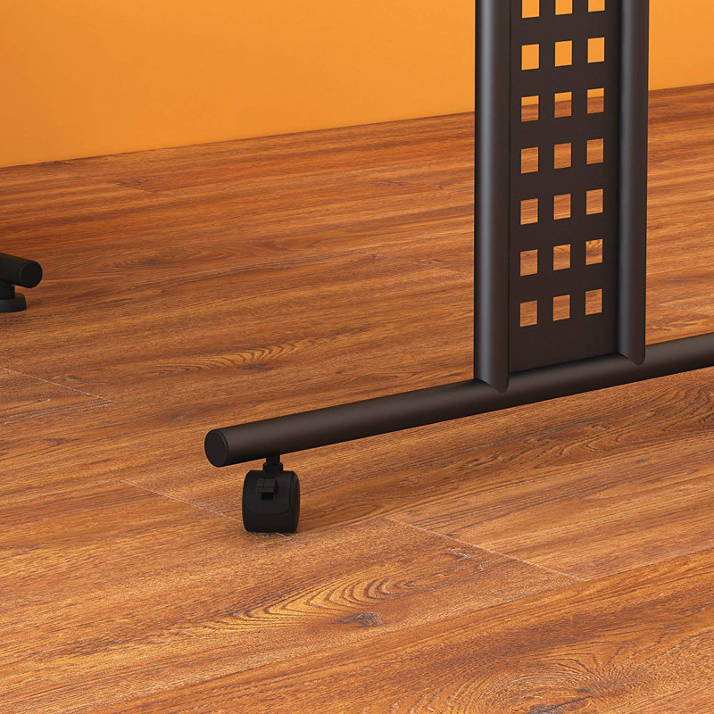 Corvena L-Shaped Metal Base Computer Desk