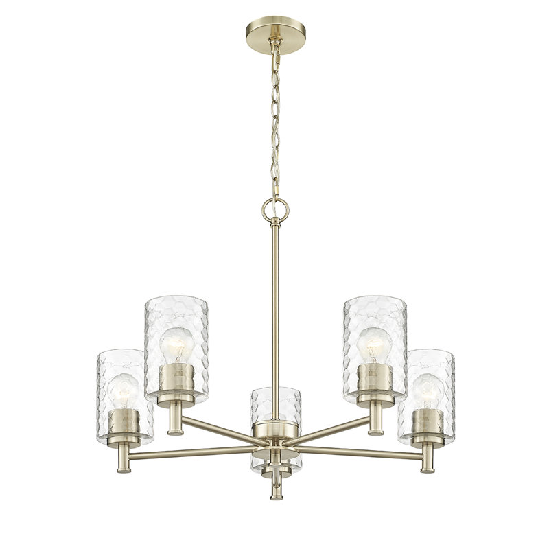 Lustre classique / traditionnel à 5 lumières Charis, Or moderne