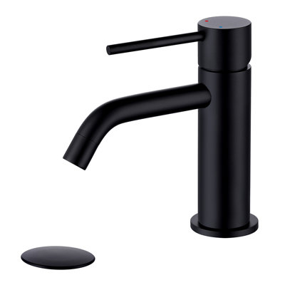 Single-Hole Single-handle Bathroom Faucet with Drain Assembly