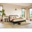 Lit plateforme en rotin de bois massif avec tête de lit Beiro et cadre de lit style Mid-Century Beiro-1344325725-1344325720