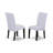 3 Piece Kitchen Table & Chairs Set Contains a Round Dining Room Table with Dropleaf and 2 Grey Linen Fabric Parsons Dining Chairs, 42x42 Inch, Black-293865976-346178792-346178793
