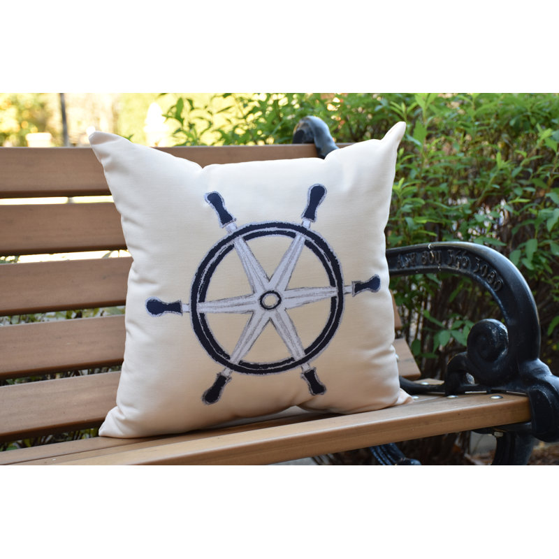Housse et insert de coussin carré extérieur Nantucket, Jaune pâle, 16 po x 16 po