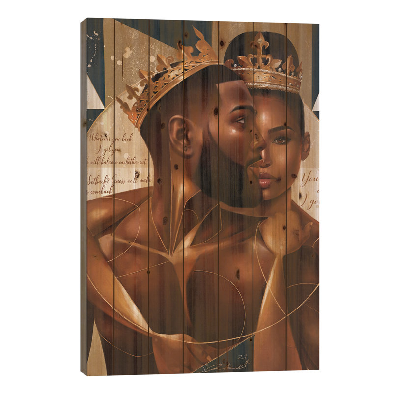 Protection by Salaam Muhammad - Unframed Graphic Print on Wood, 26" H x 18" W x 1.5" D
