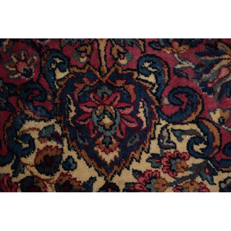 Tapis traditionnel antique à teinture végétale 11 x 15