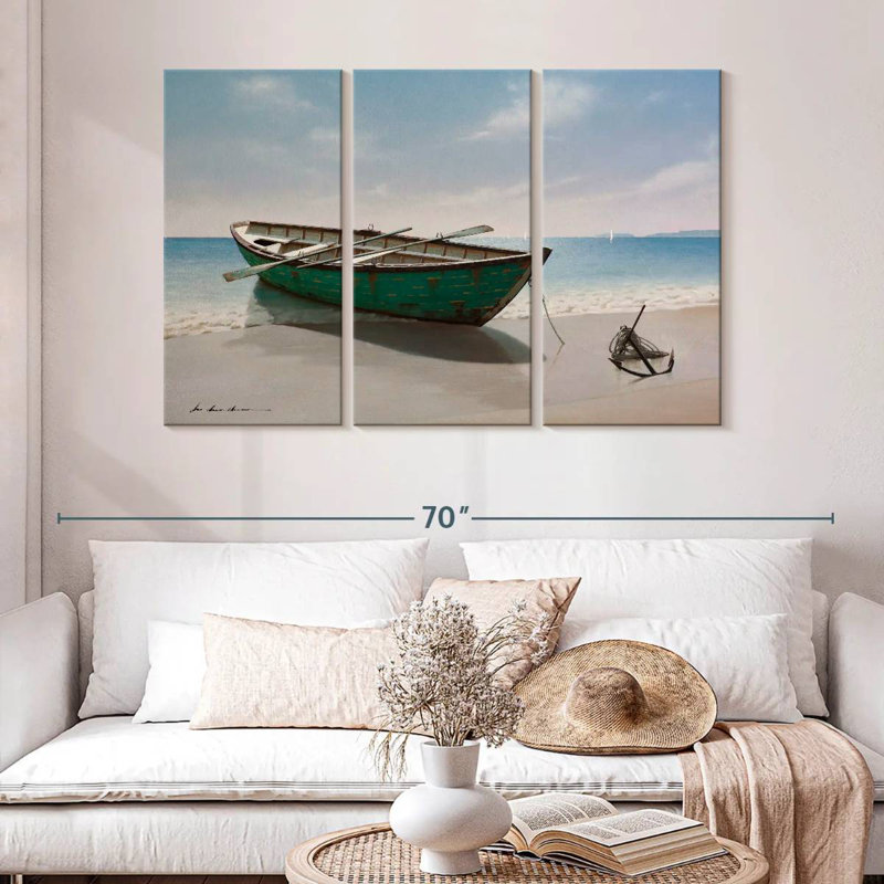 Mehar Green Boat, 32" H x 50" W
