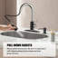 Robinet de cuisine, pulvérisateur rétractable à poignée simple à grande arche, avec distributeur de savon, robinet 3 modes classique, convient à la salle de lavage de l'évier de cuisine.-113103324