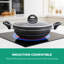 ROYALFORD Wok Pan 28Cm | Induction Safe Frying Pan with Tempered Glass Lid | Forged Aluminium Cookware with 5-Layer Non-Stick Granite Coating Cooking Pot | PFOA Free Dishwasher Safe | Terranox Series