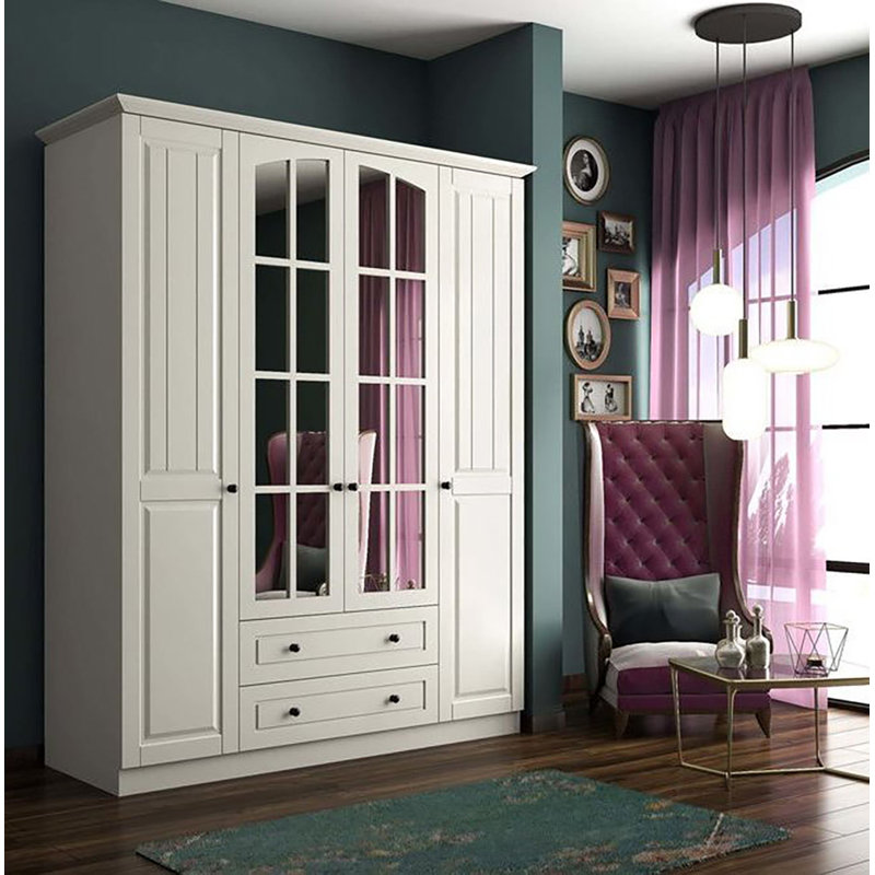 Anae 4 Door Manufactured Wood Wardrobe