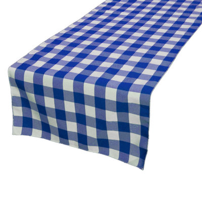 Gingham Checkered Print Table Runner