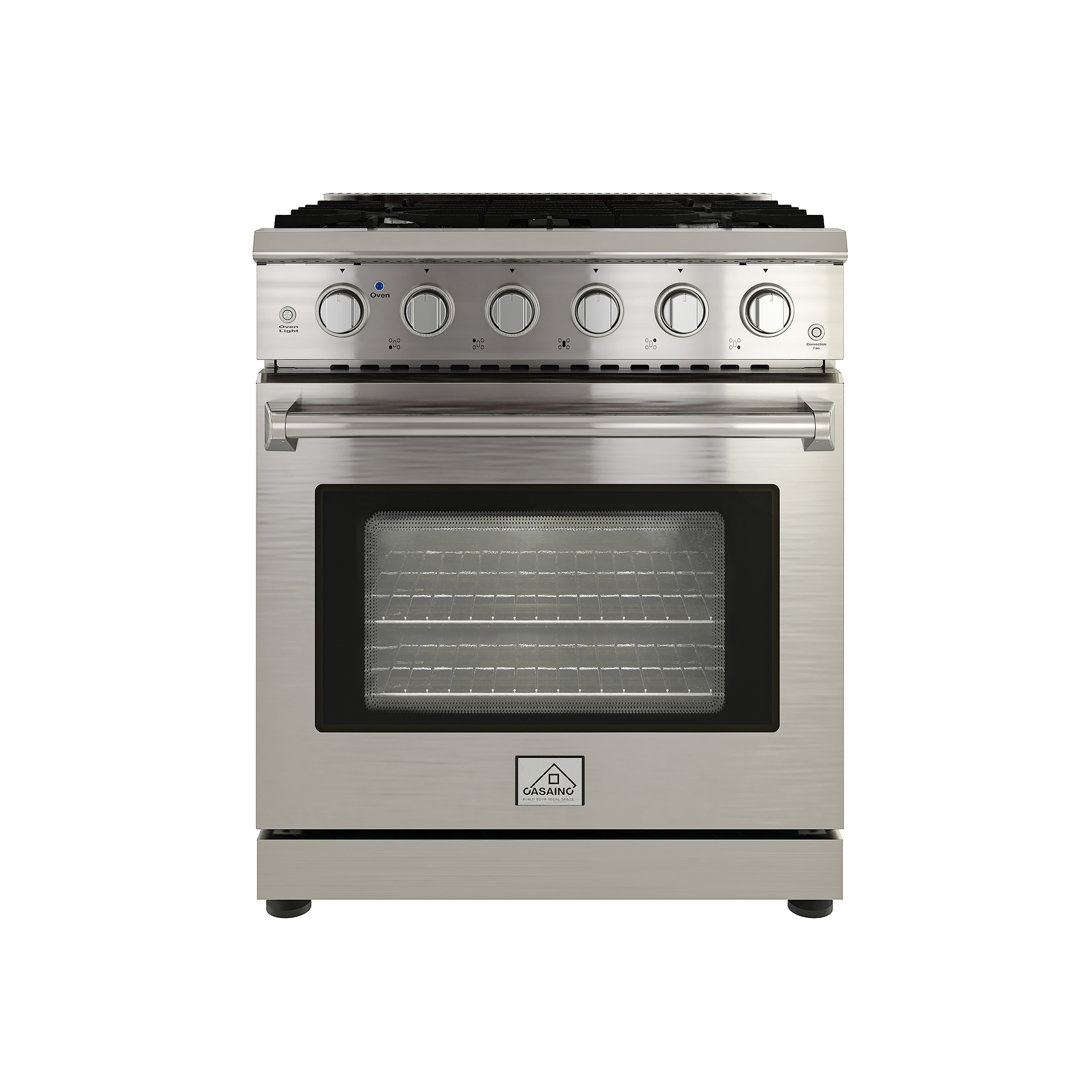 CASAINC 30" 4.55 Cubic Feet Smart Natural Gas Freestanding Convection Range CASAINC