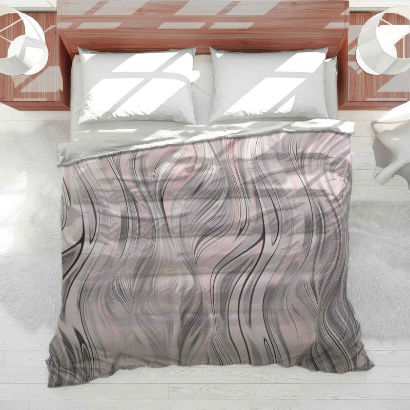 Wavy Lines Cool Bedding, King Duvet Cover
