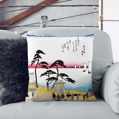 Docked Boat Square Throw Cushion