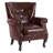 24"W Faux Leather Wingback Chair-594519262