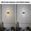 Ensemble de deux appliques murales modernes à abat-jour en verre à 2 lumières verticales et horizontales pour salon, chambre à coucher et salle de bain-585625730