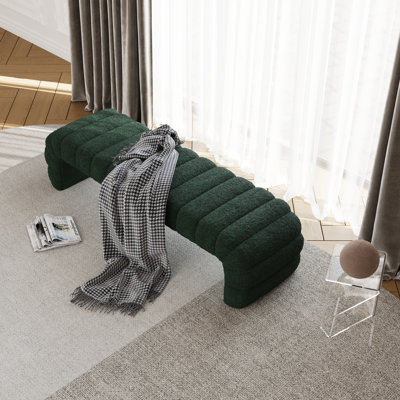 Banc en chenille capitonné Modern