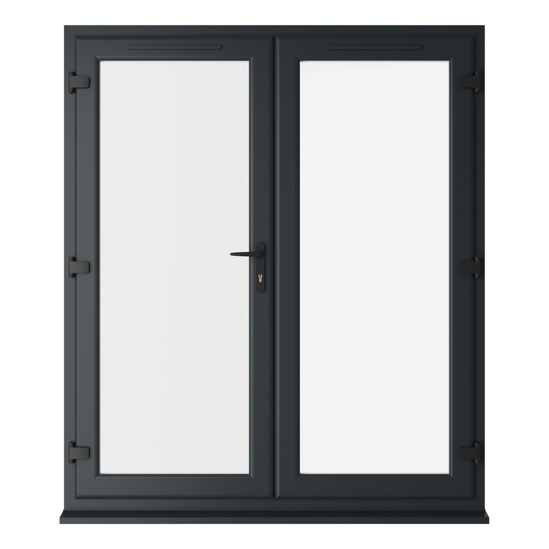 Crystal Direct Clear Glass Finish Polyvinyl Chloride (PVC) Prehung Door