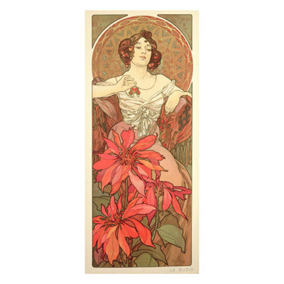 The Precious Stones: Ruby (1900) by Alphonse Mucha - Giclee Print
