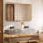 Cozy Design Tempered Glass Framed Wall-Mounted Bathroom Vanity Mirror-102799394-102799396-102799377