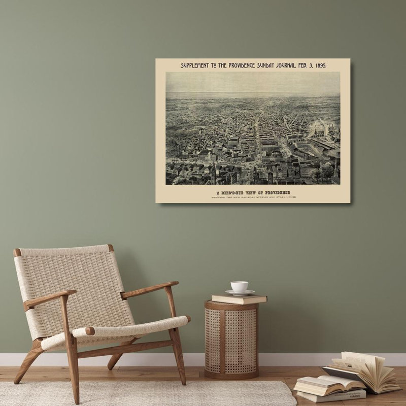 Art sur toile tendue Red Barrel Studio® Chapin Gallery, Providence, Rhode Island, Chapin, 1895, H 28 po x l 36 po