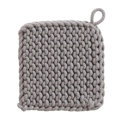 Poignée carrée en coton crocheté (chacun variera)
