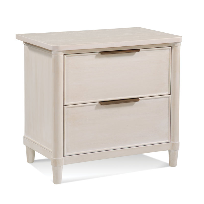 Clair 2 - Drawer Solid Wood Nightstand, Bisque
