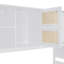 Lit de jour blanc avec lit gigogne simple et tablette d'armoire, conception moderne entièrement fiable-2083448577-2083448576