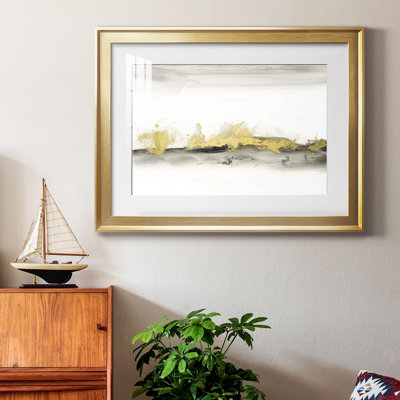 «Gold On The Horizon I», reproduction encadrée de qualité supérieure - prête à être accrochée