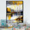 Bouleaux gris et jaunes au bord du lac I - Impression sur toile
