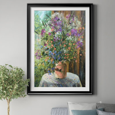 Farmhouse Bouquet - Reproduction d'art sur papier encadrée