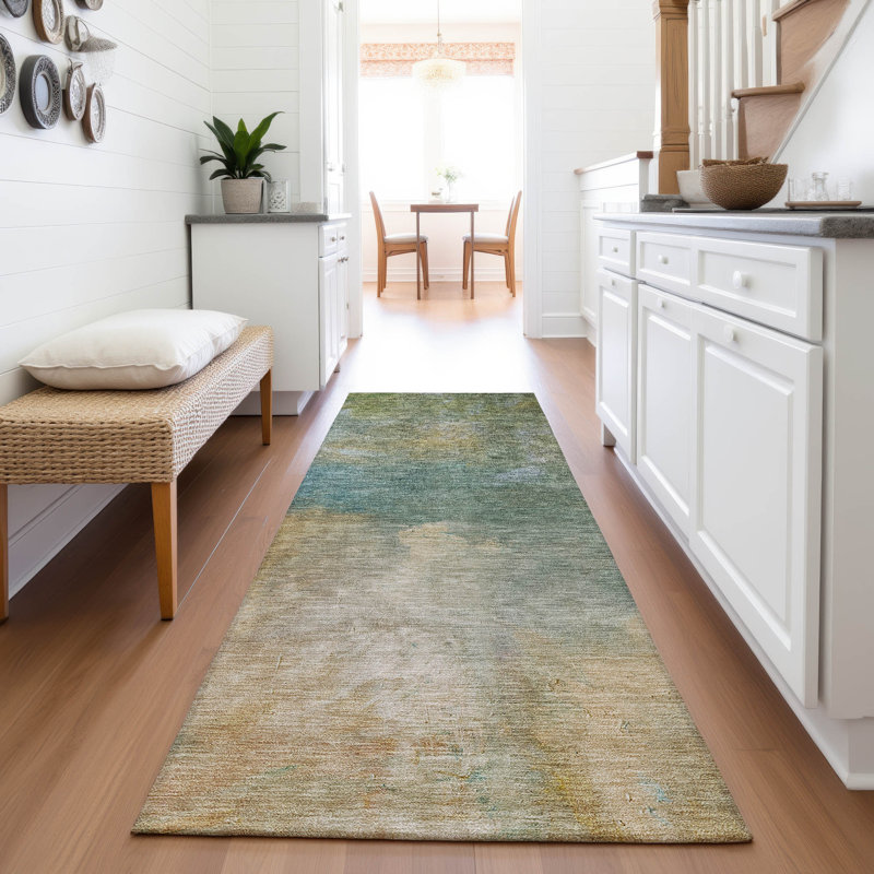 Premium Machine Washable Dahl AMF1073 Abstract Rug, Runner 2'3" x 7'6"