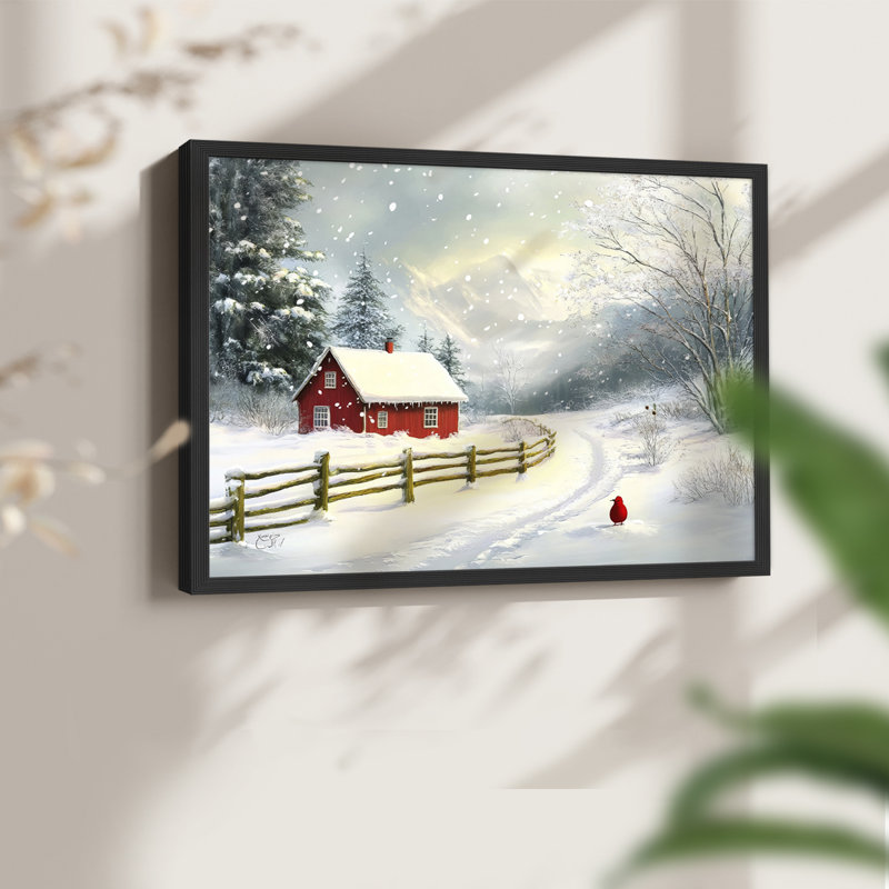 «Chirstmas Art» - DCCLV - Reproduction encadrée - Restickable, H 22 po x l 28 po, Noir, noir, noir, noir