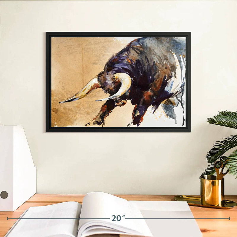 Raging Bull, 9" H x 13" W
