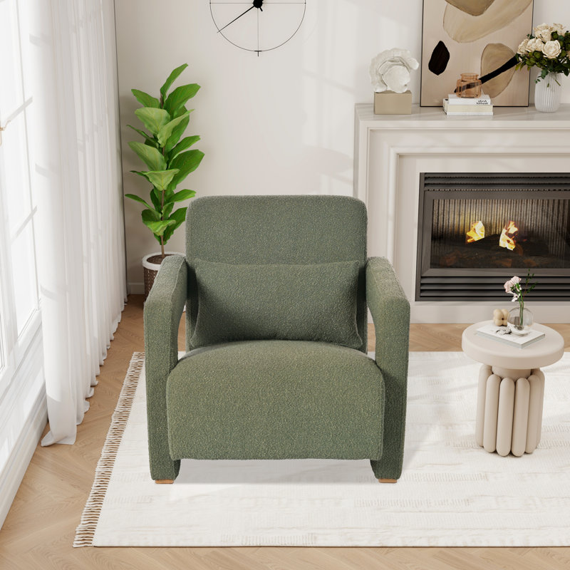 Fauteuil d'appoint rembourré l 30,2 po, Boucle verte