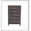 Grande commode rustique en chêne gris rustique avec 5 tiroirs spacieux, rangement durable et élégant pour les chambres à coucher modernes