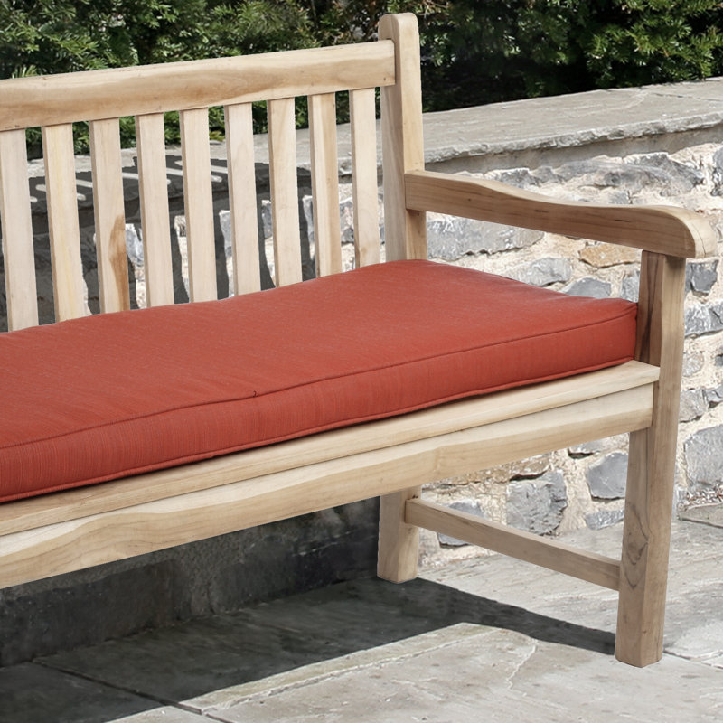 Osprey Outdoor Sunbrella Bench Cushion, Dupione Crimson Sunbrella®, 48" W x 19" D
