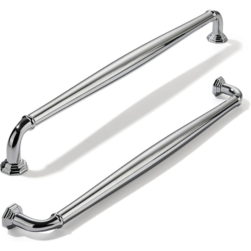 Poignées robustes 10 pouces pour armoires - Ensemble de 5 pièces de quincaillerie de tiroir en alliage de zinc poli pour commode de salle de bain