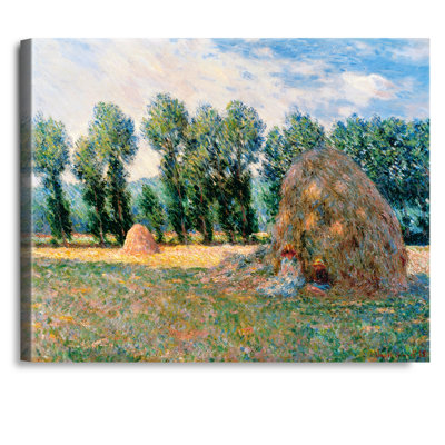 «Haystacks» par Claude Monet, reproductions d'art classique sur toile, estampe numérique sur toile pour décoration intérieure