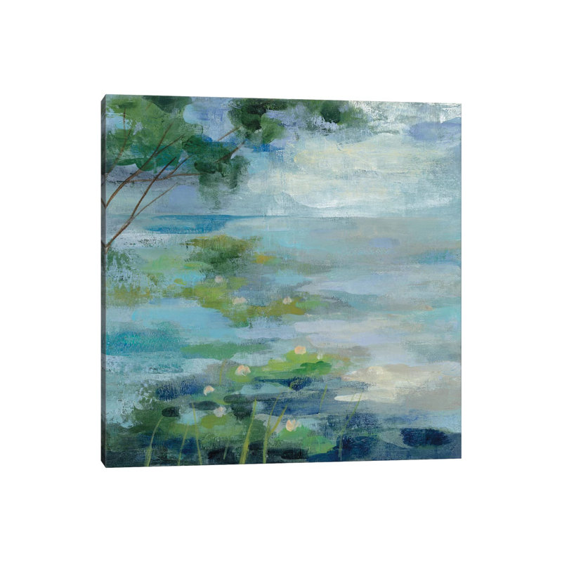 «Lily Pond I» par Silvia Vassileva - reproduction d'art, Toile tendue, Aucun mat, H 12 po x l 12 po x P 1,5 po