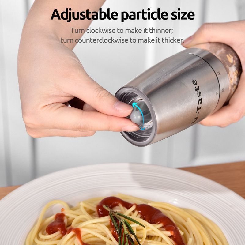 U-taste Electric Salt And Pepper Mill – Gravity Sensor Automatic Grinder For Kitchen & Dining Use