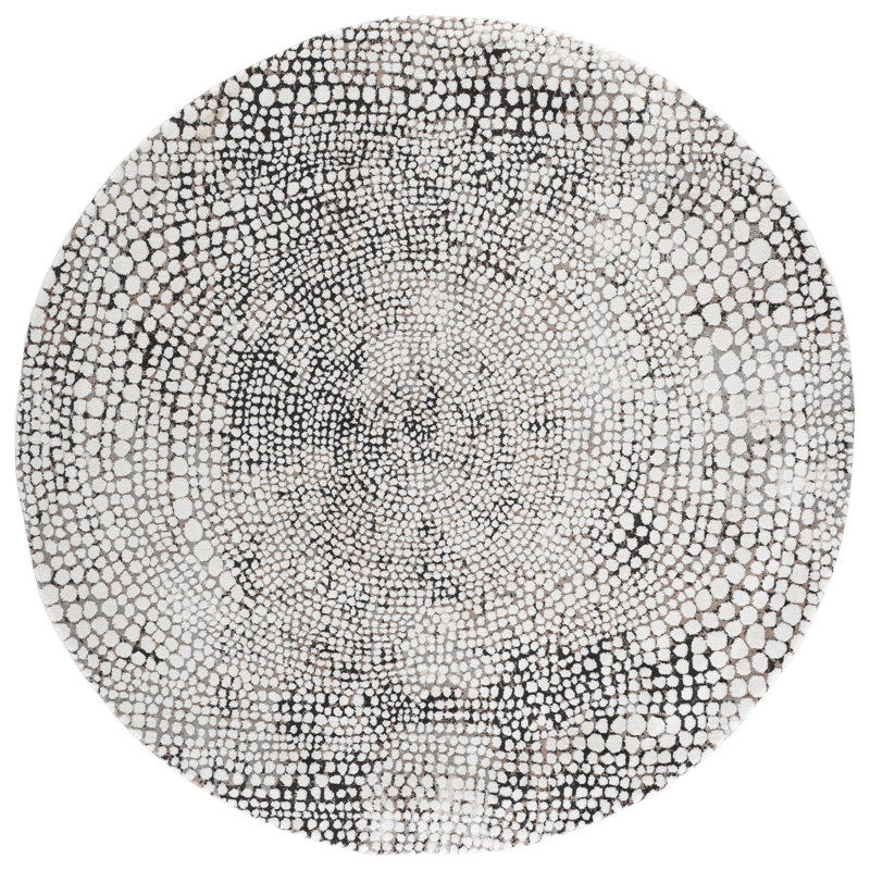 Lunara Power Loom Polyester; Jute/Sisal; Polypropylene Plastic Abstract Indoor Rug, 6'-7" x 6'-7" Round