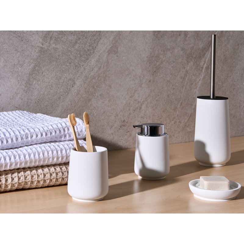 4-Piece Bathroom Accessories Set SUCHES Pink, White