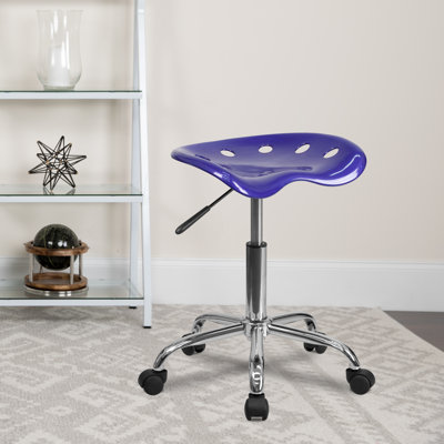 Adjustable Height Industrial Stool with Removable Casters/Wheels