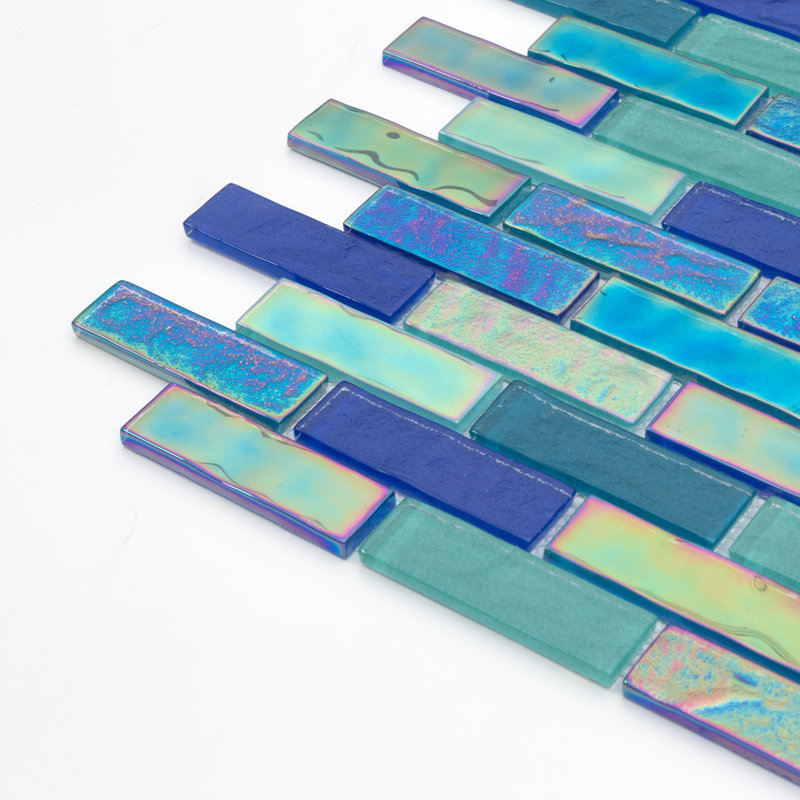 Swimming Pool Glass Brick Joint Mosaic Tile, Bayside