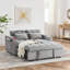 Velvet Pull-out Sleeper Sofa Bed, Adjustable Back and with USB Pport, swivel phone stand-1723747514-1730899937