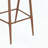 Aluminum Frame Barstools with Scallop Rattan Backrest – Set of 2, Teak Finish-1136153204
