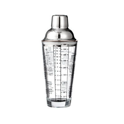 Shaker Cup Mixing Cup With Recipe On The Side, 13.5 Compost Mixed Drink With Scale Bar Tool, Junior Bartender Kit, Barware For Mixed Drinks.