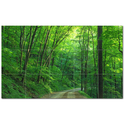 Murale décorative en céramique 12 po x 12 po Trees Photo